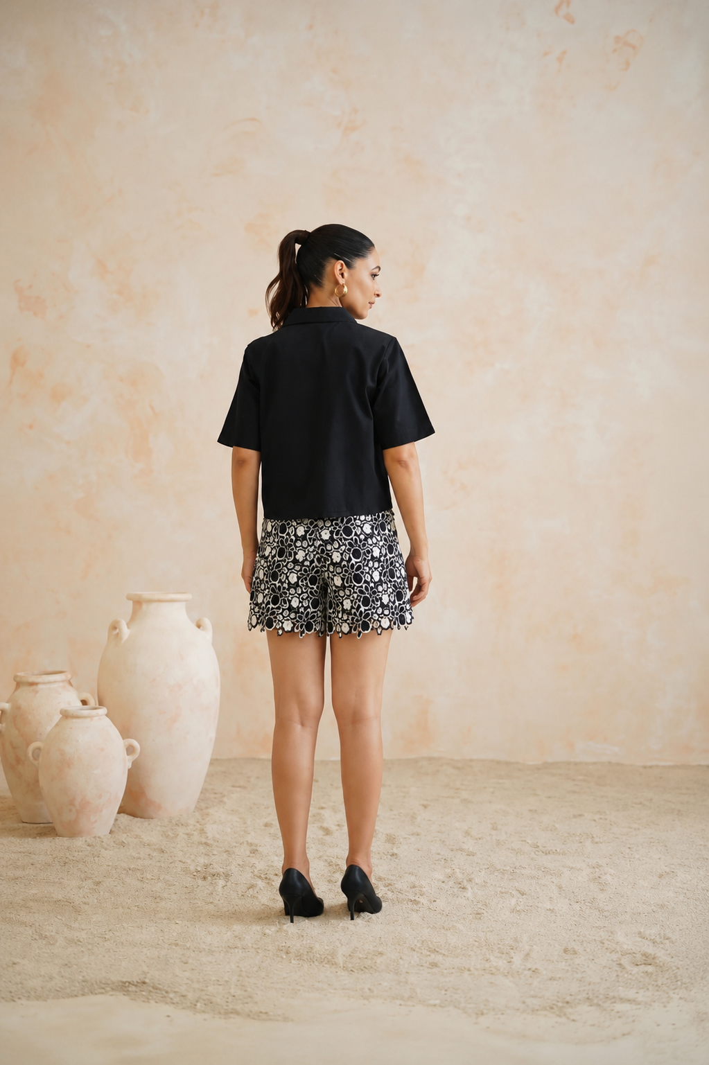 Noir Bloom Lace Shorts