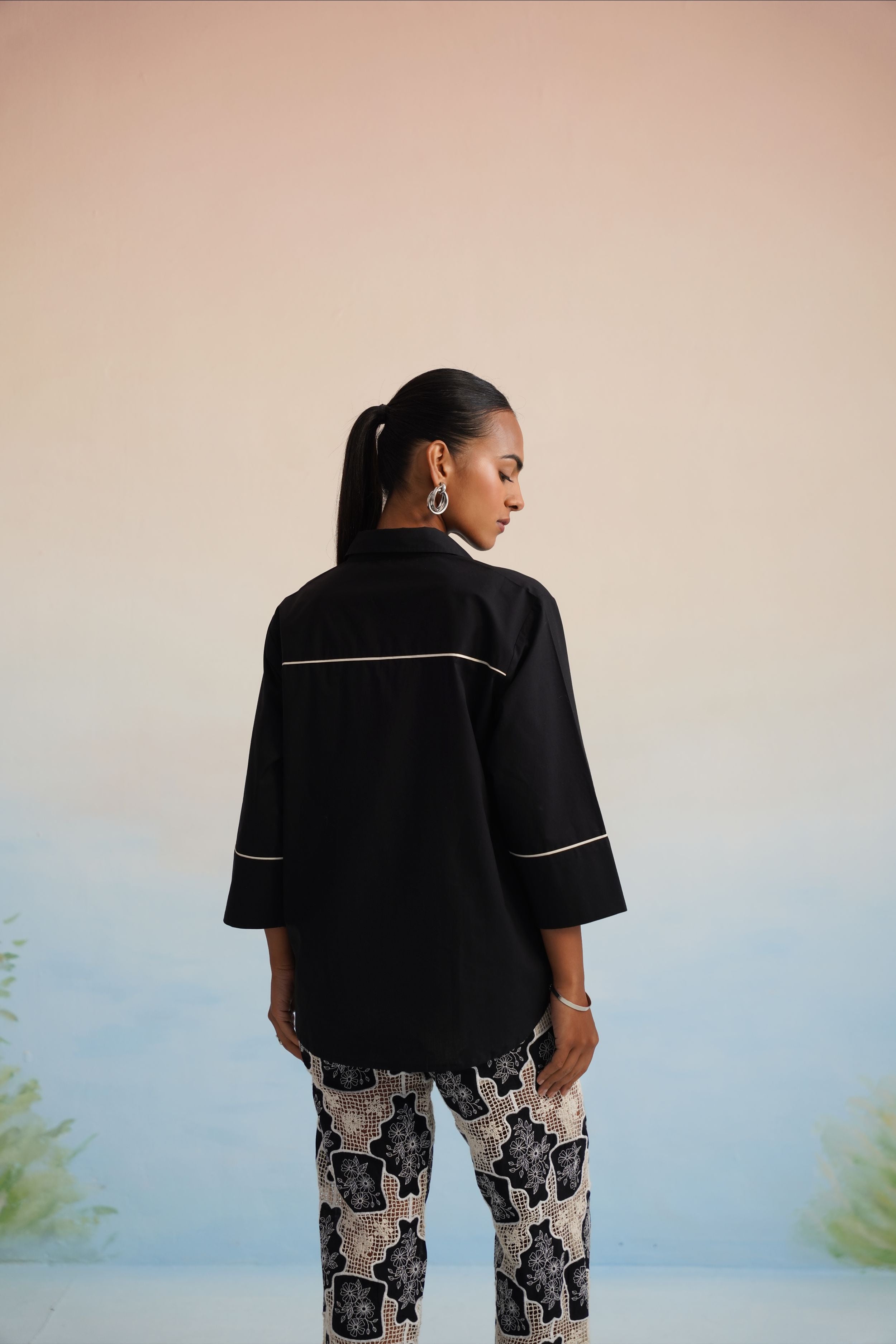 The Onyx Contrast-Piped Shirt