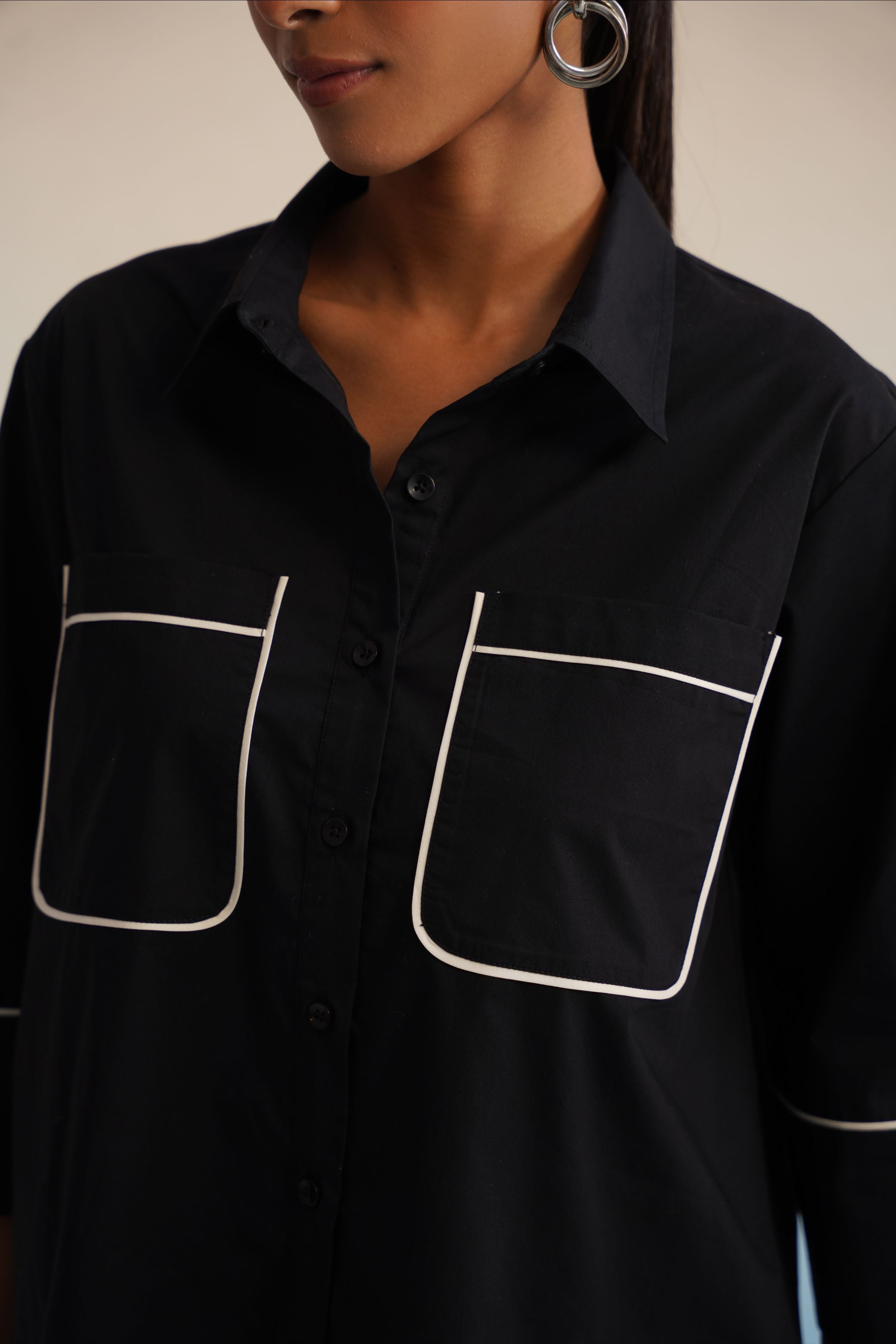 The Onyx Contrast-Piped Shirt