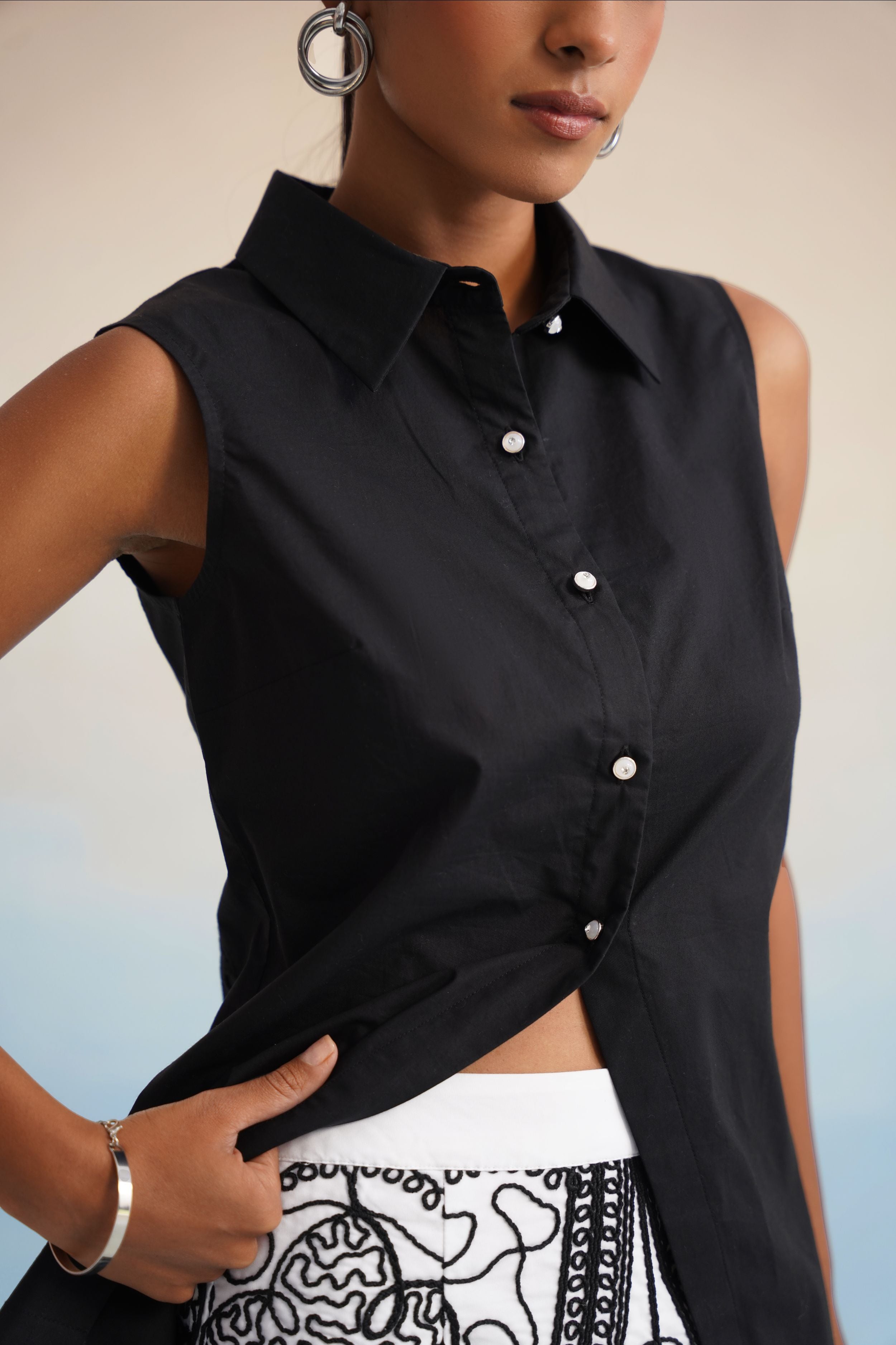 The Onyx Cutwork Tunic Shirt