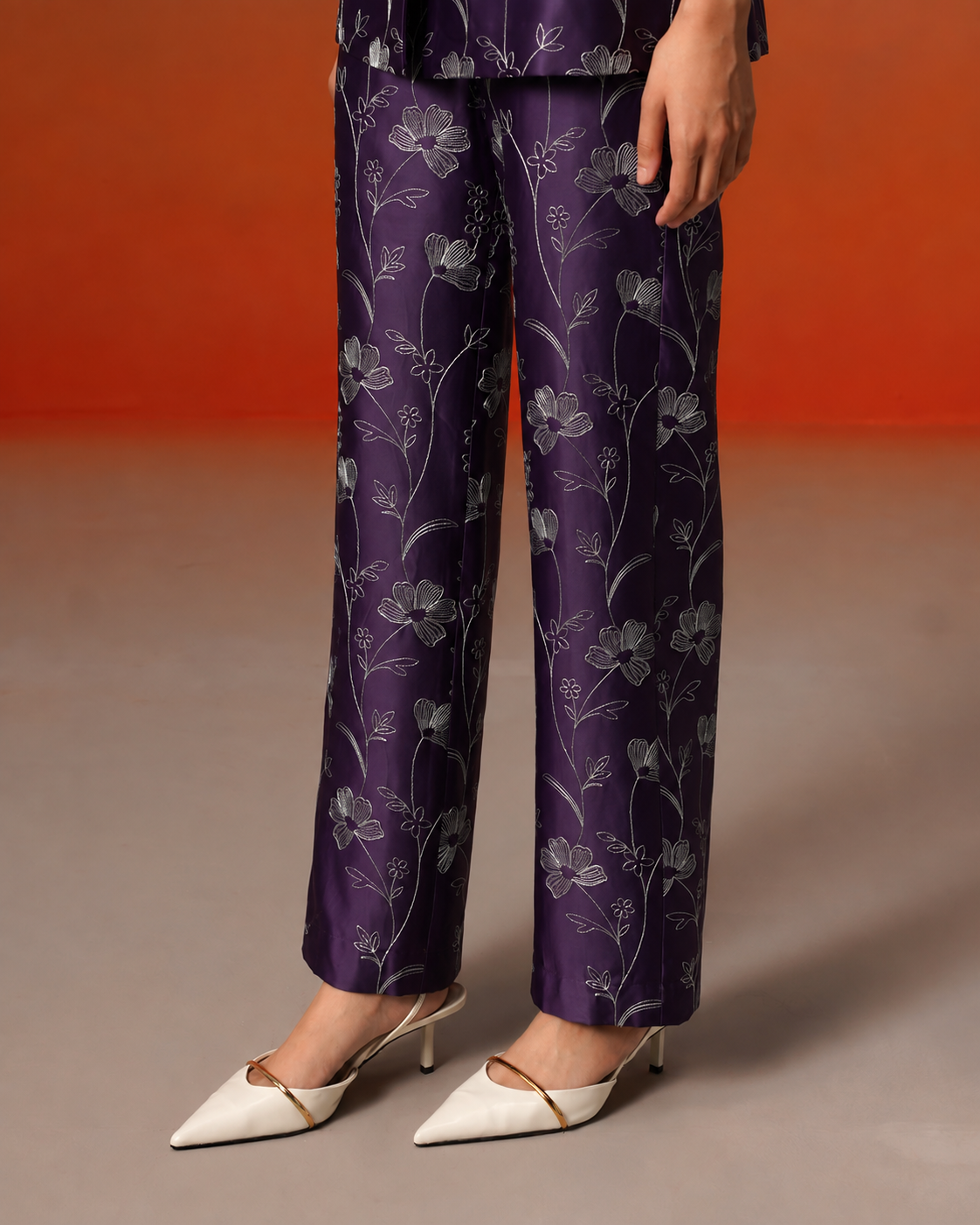 The Lumière Edit - The Seraphina Plum & Sage Satin Top Set